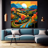 Landscape painting by numbers
